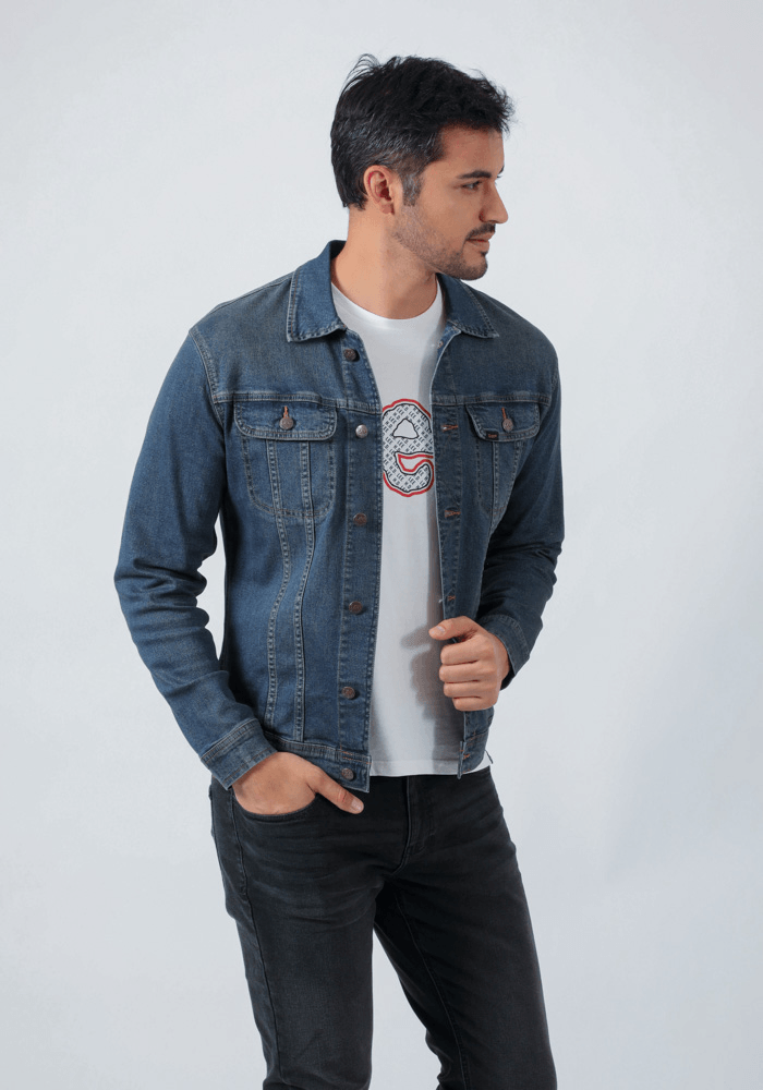 Chaqueta Hombre Slim Rider Dark Stone