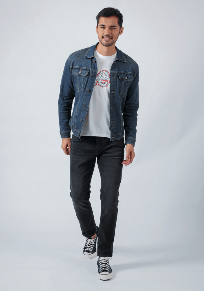 Chaqueta Hombre Slim Rider Dark Stone