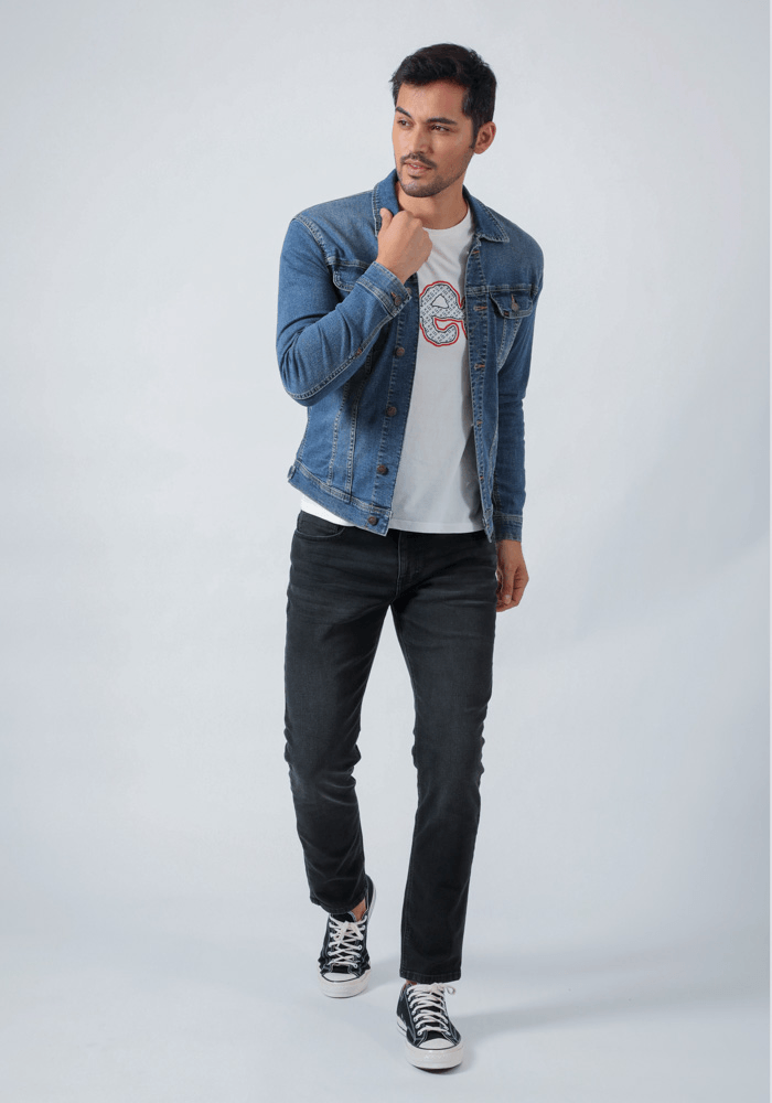 Chaqueta Hombre Slim Rider Mid Stone
