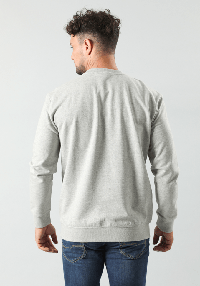 Polerón Hombre Wobbly Logo Crew Grey