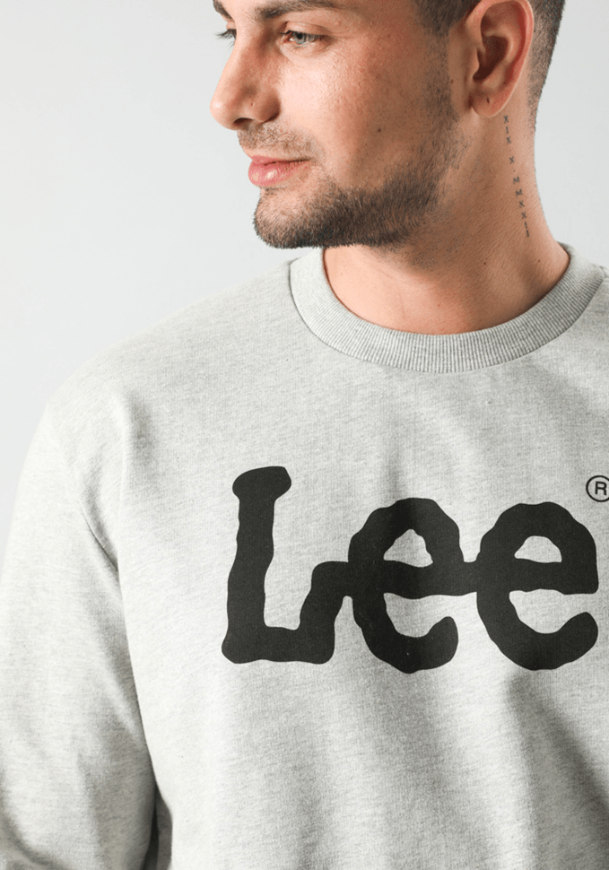 Polerón Hombre Wobbly Logo Crew Grey
