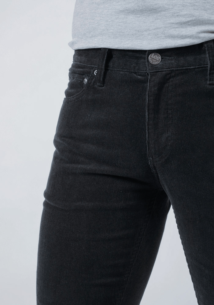 Pantalón Hombre Luke Slim Fit Cotelé Black