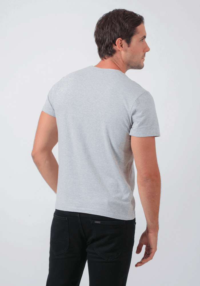 Polera Hombre Iconic Logo Tee Grey Melange