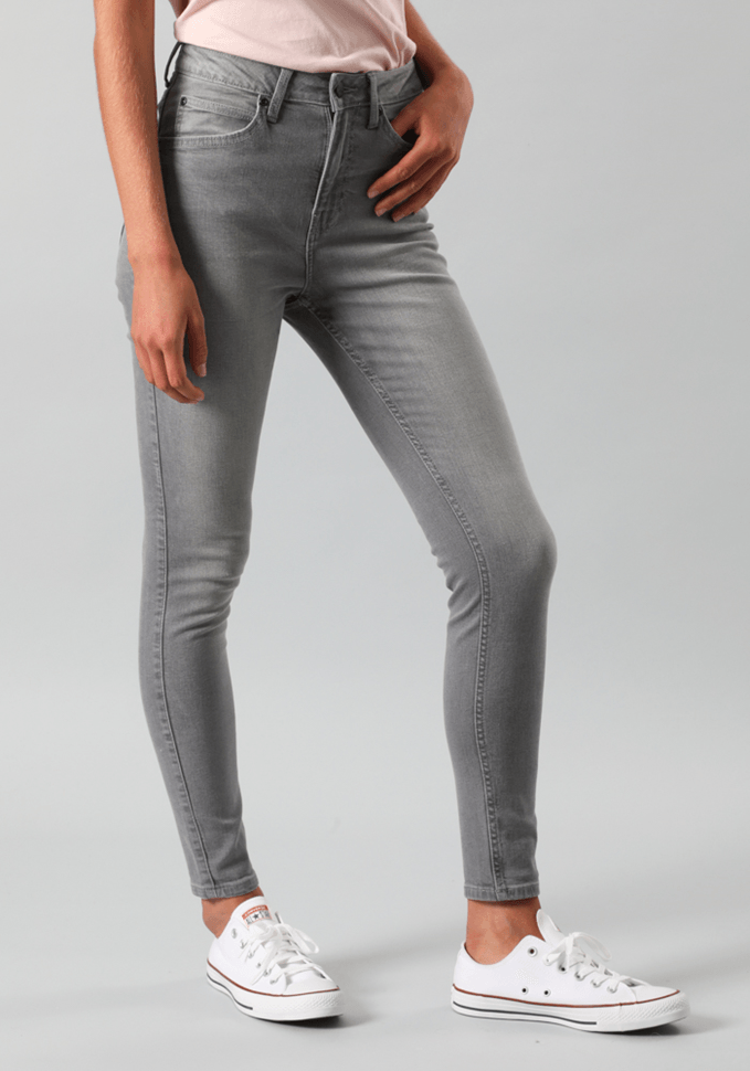 Jeans Mujer Tiro Alto Ivy Skinny Fit High Grey Holly