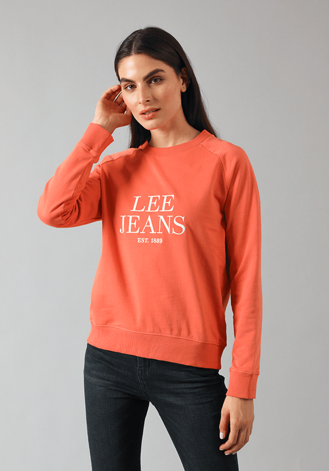 Polerón Mujer Crew Neck Desert Orange