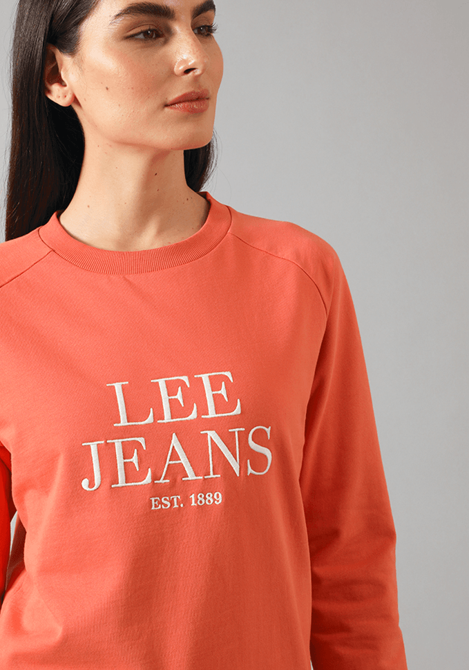 Polerón Mujer Crew Neck Desert Orange