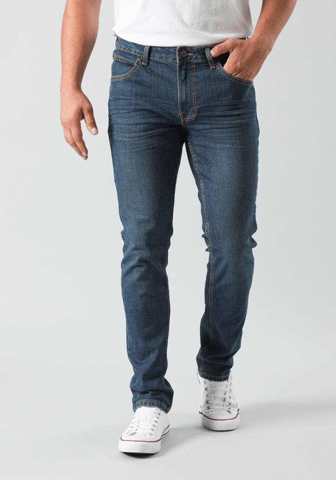 Jeans Hombre Slim Fit Mid Blue