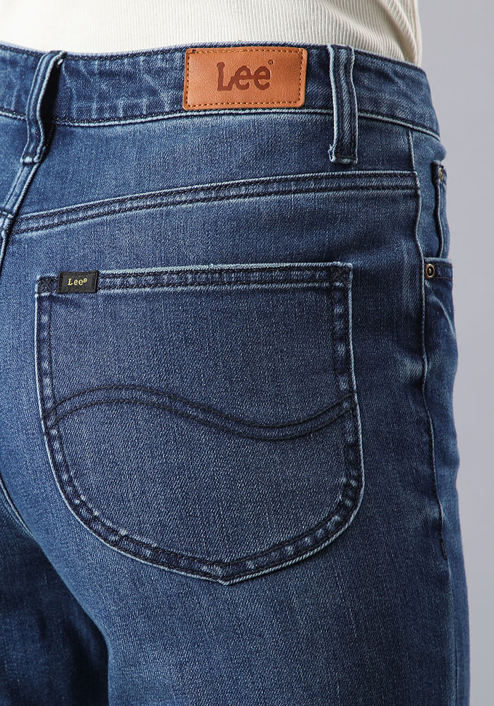 Jeans Mujer Tiro Alto Carol Regular Straight Fit Mid Blue