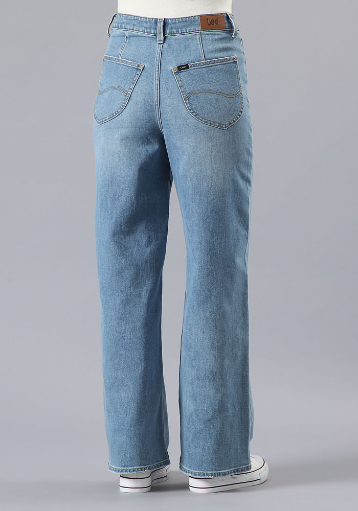 Jeans Mujer Tiro Alto Stella A Line Relaxed Fit Light Blue