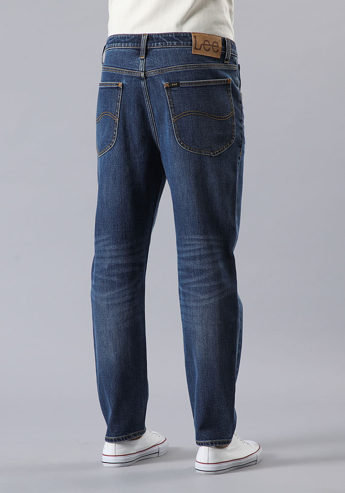 Jeans Hombre Tiro Alto Austin Regular Tapered Fit Mid Blue