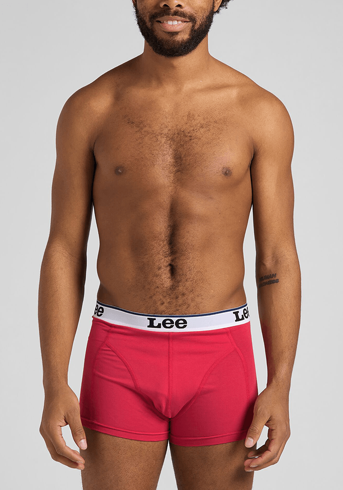 Boxer Hombre 2-Pack Trunk White & Red