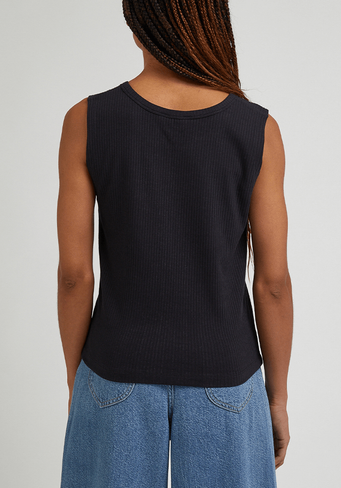 Polera Mujer Cropped Crew Tank Black