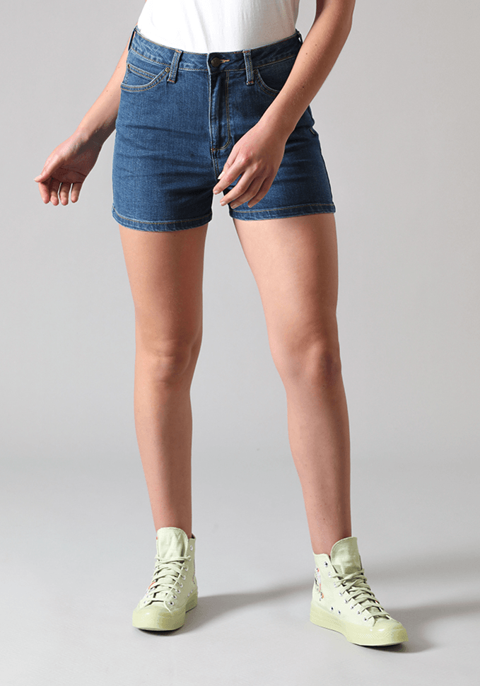 Short Mujer Tiro Alto Carol Regular Straight Fit Dark Buxton