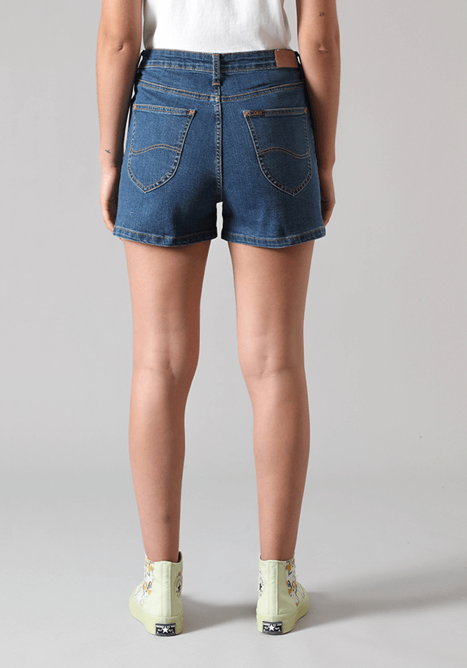 Short Mujer Tiro Alto Carol Regular Straight Fit Dark Buxton