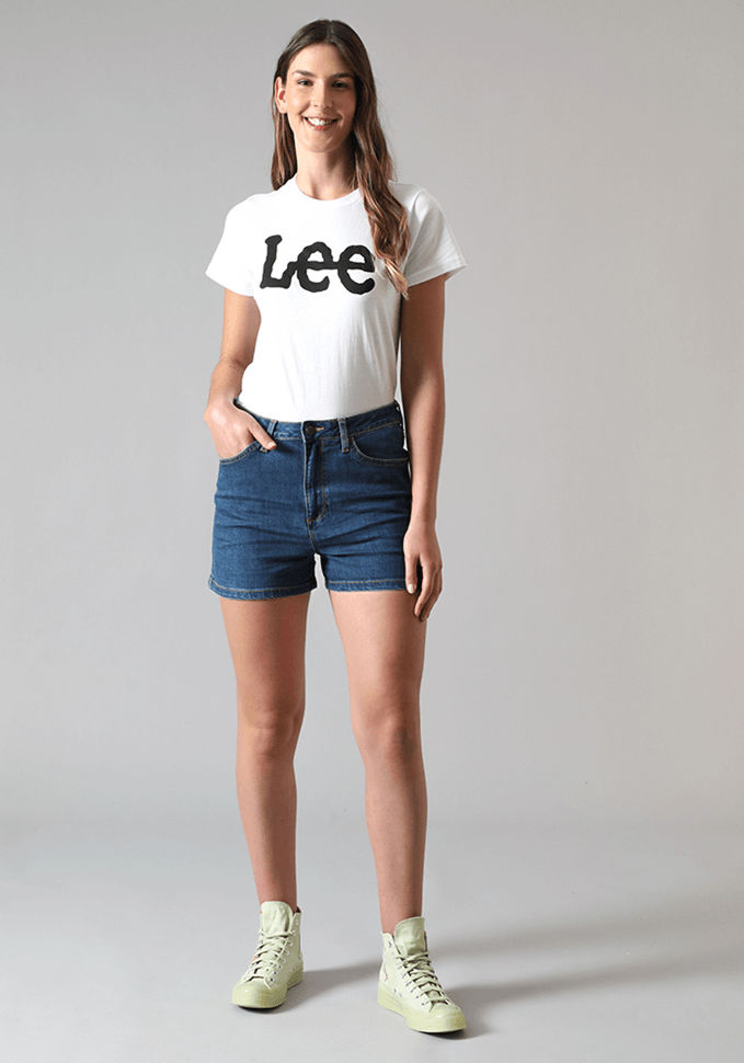 Short Mujer Tiro Alto Carol Regular Straight Fit Dark Buxton