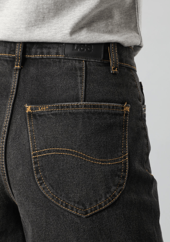 Jeans Mujer Tiro Alto Stella A Line Relaxed Fit Black Duns