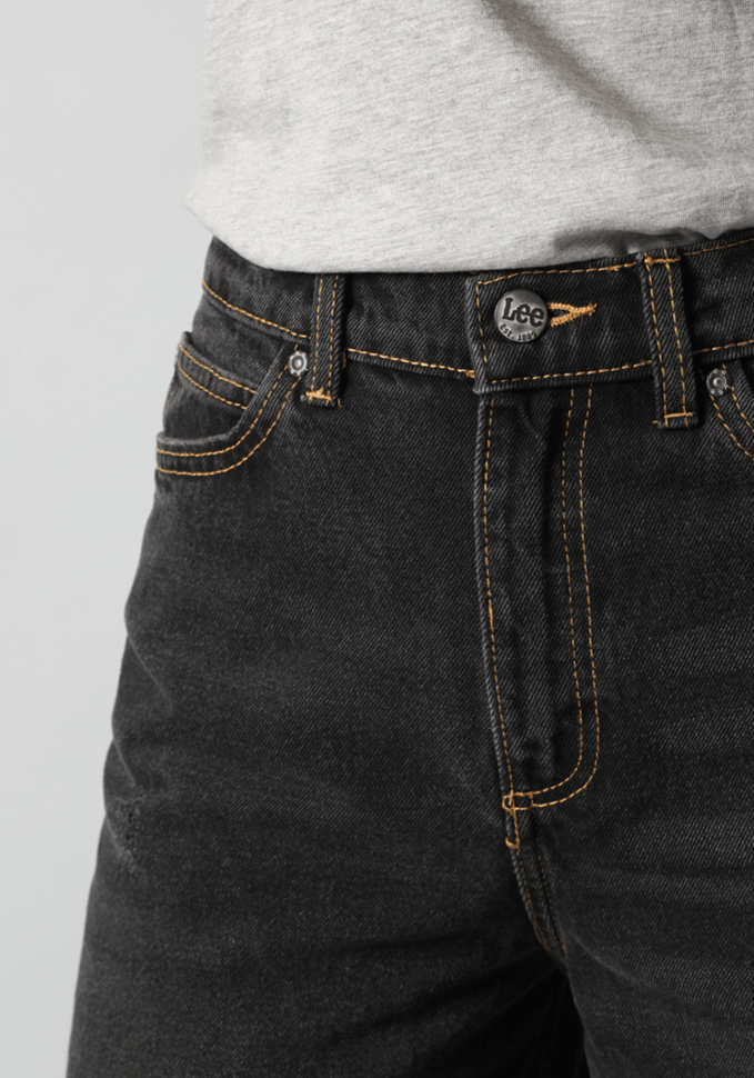 Jeans Mujer Tiro Alto Stella A Line Relaxed Fit Black Duns