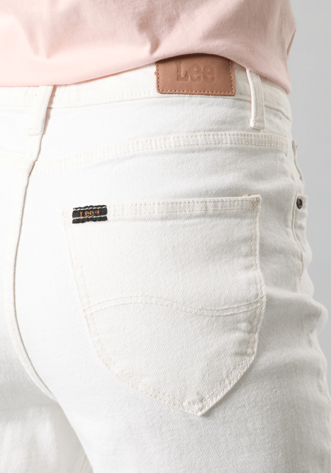 Jeans Mujer Tiro Alto Carol Straight Fit Ecru