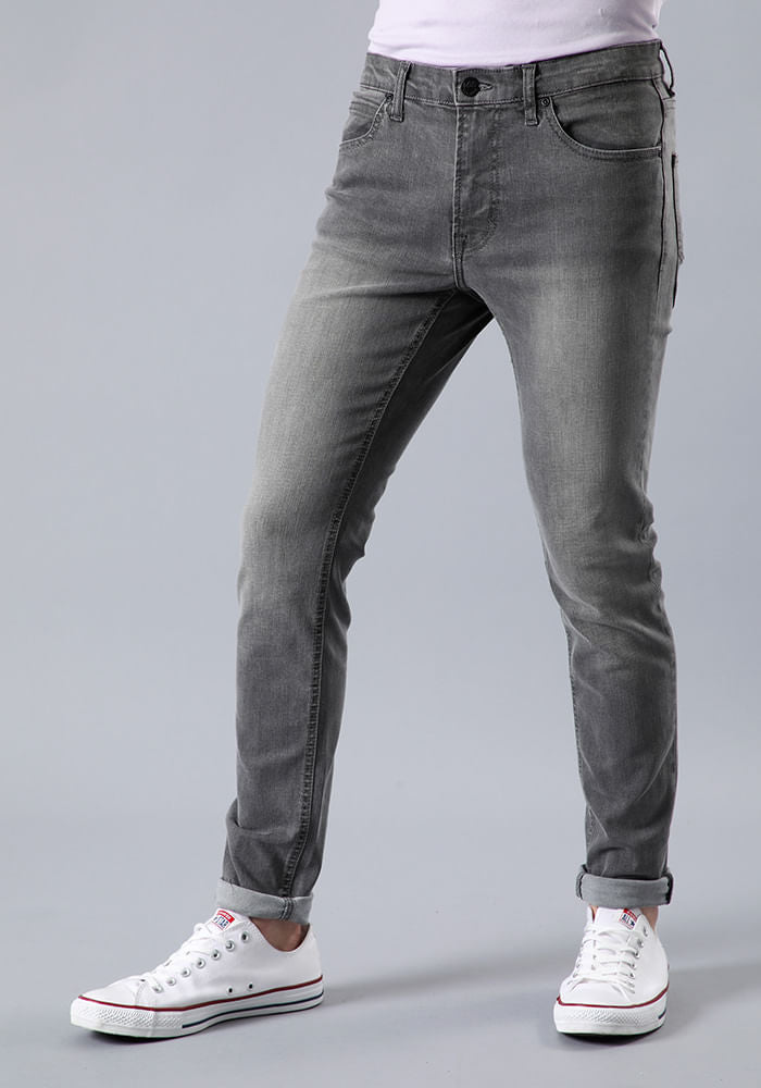 Jeans Hombre Malone Skinny Fit Grey Washed I