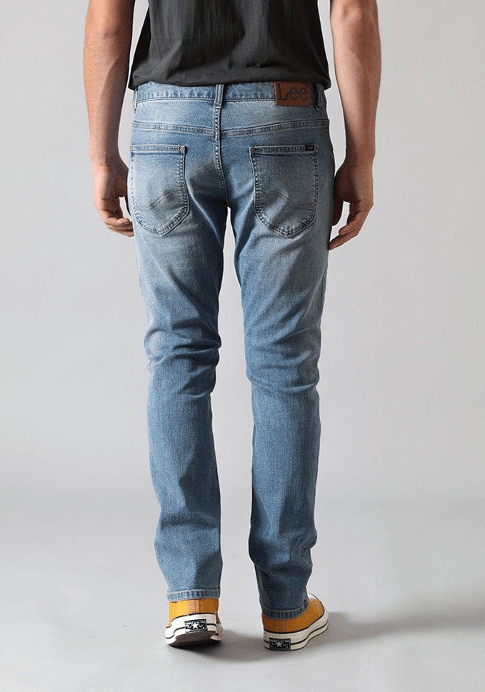 Jeans Hombre Brooklyn Classic Straight Fit Mid Blue Washed