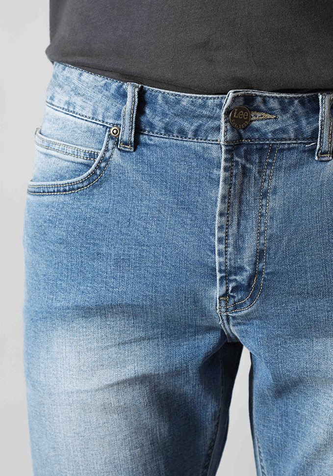 Jeans Hombre Brooklyn Classic Straight Fit Mid Blue Washed
