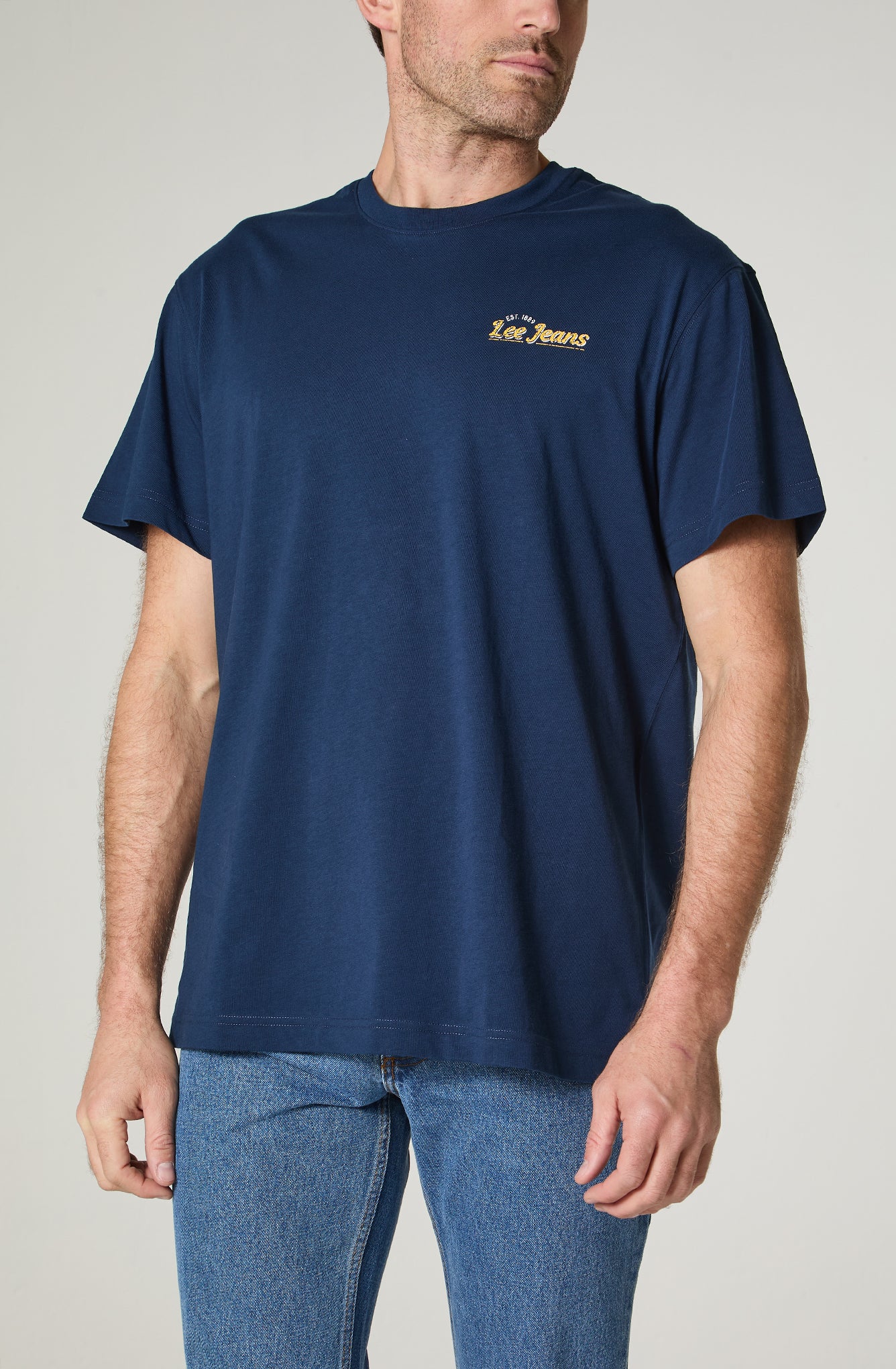 Polera Hombre Print Regular Fit Azul