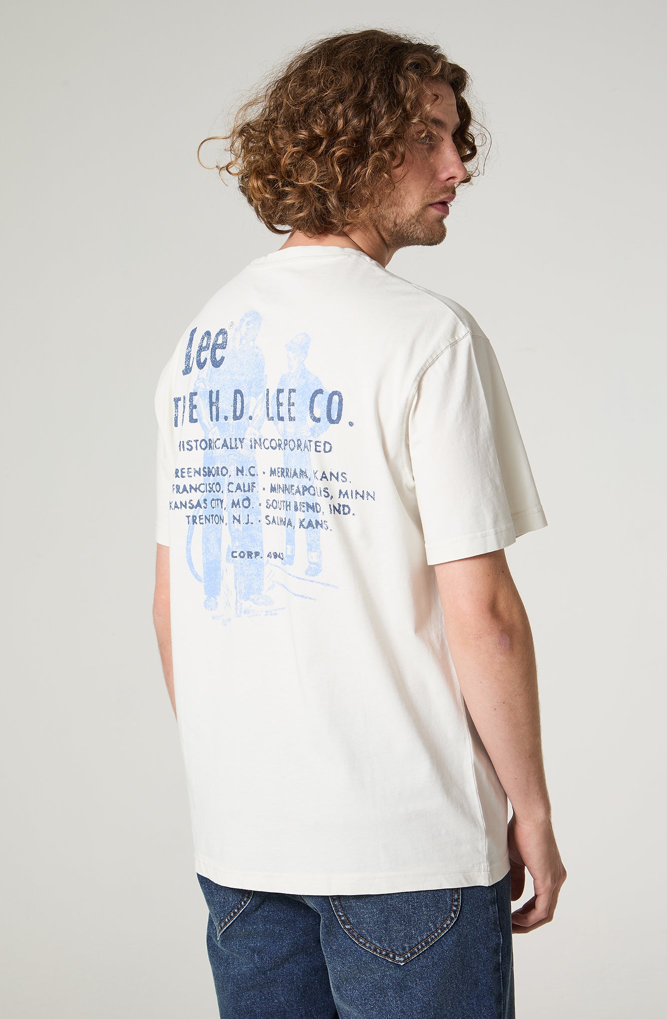 Polera Hombre Print Regular Fit Blanco