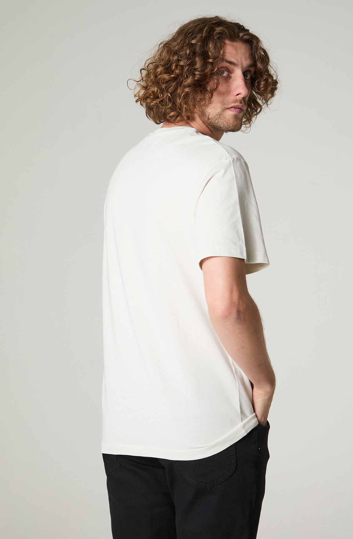 Polera Hombre Cuello Redondo Manga Corta Regular Fit Blanco