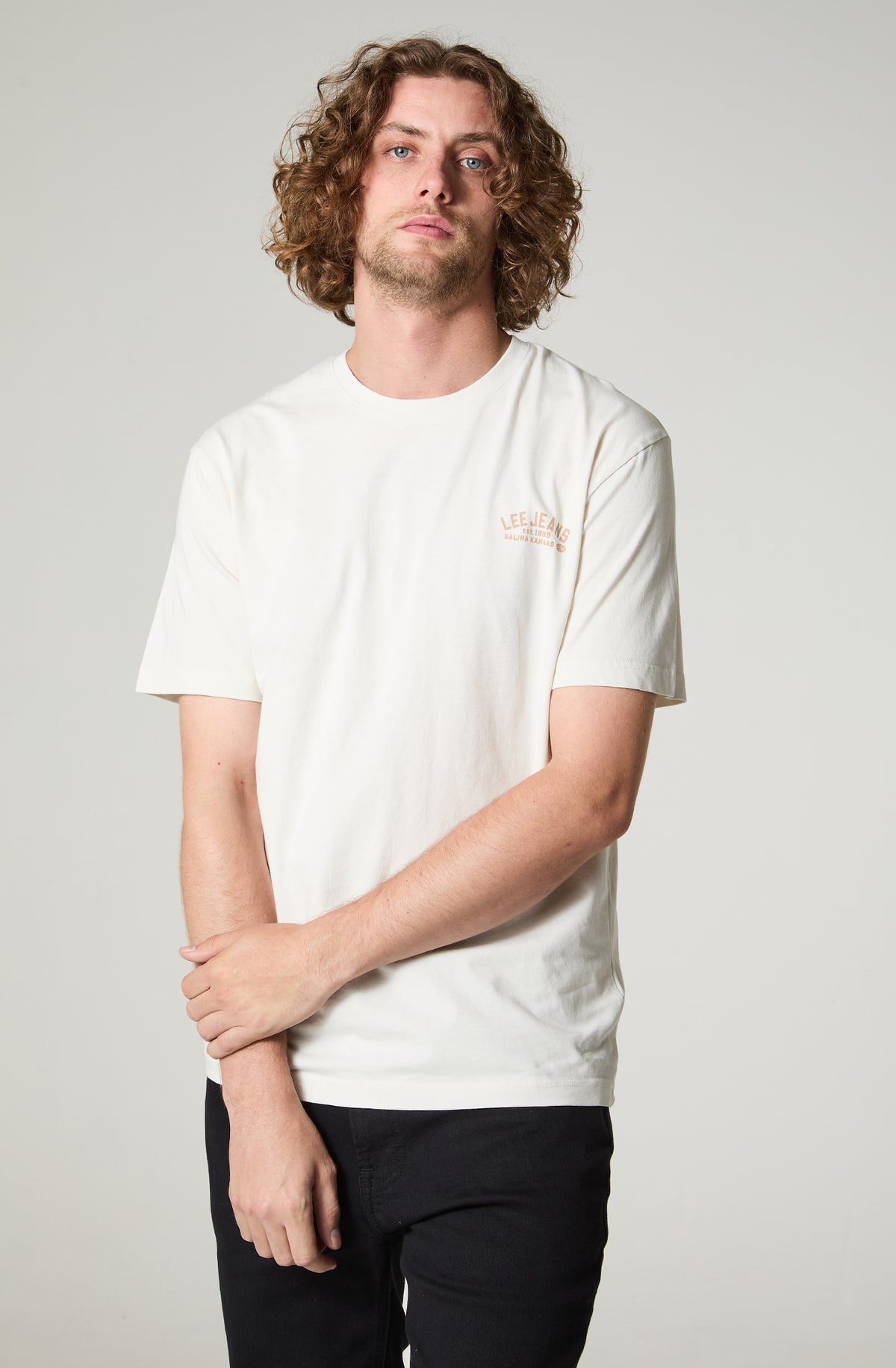 Polera Hombre Cuello Redondo Manga Corta Regular Fit Blanco