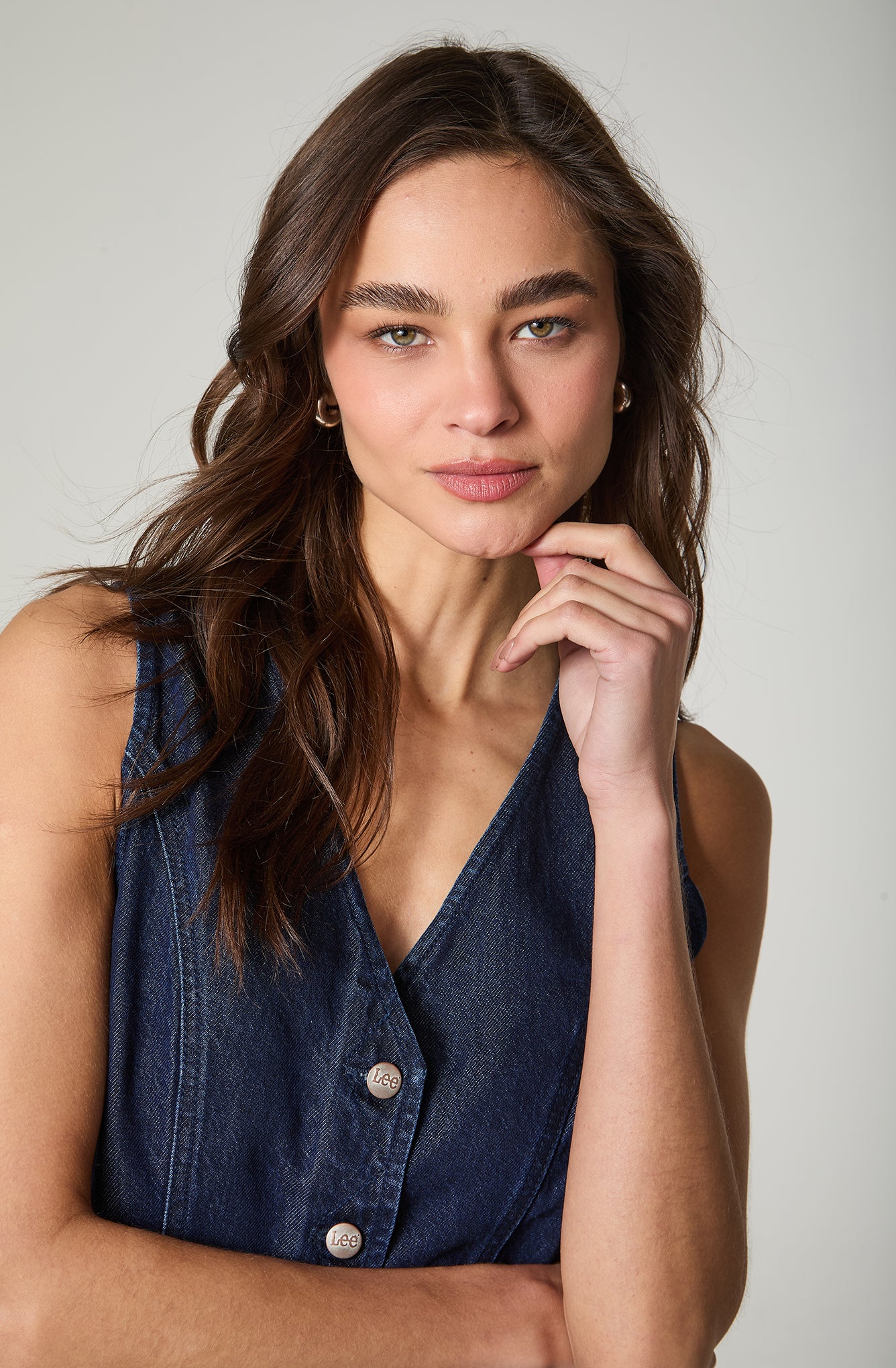 Vest Mujer Denim Regular Fit