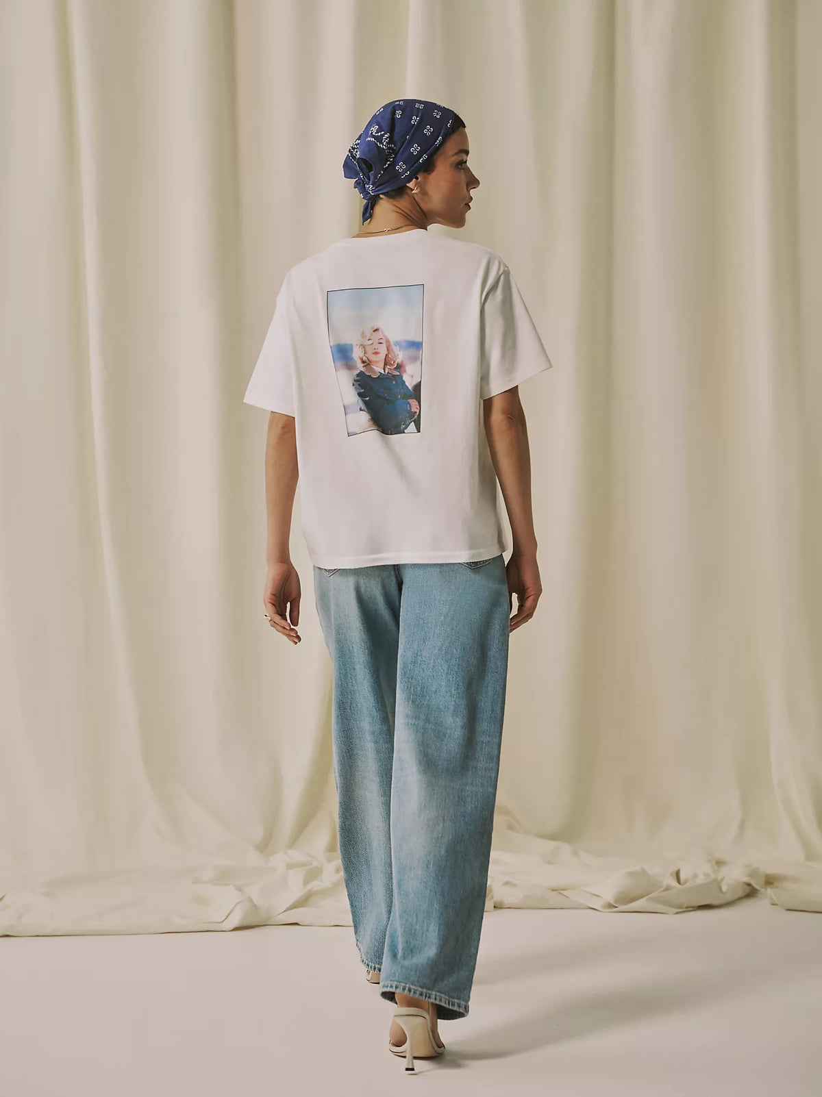 Lee X Marilyn Monroe Girlfriend Tee Star White