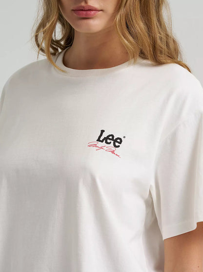 Lee X Marilyn Monroe Girlfriend Tee Star White
