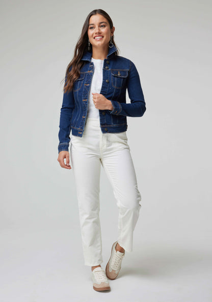 Jeans Mujer Tiro Alto Carol Straight Fit Ecru II