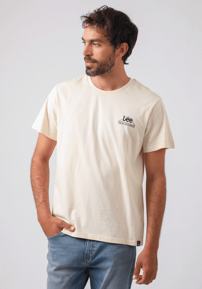 Polera Hombre Small Logo Tee White Canvas