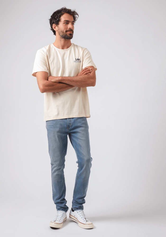 Polera Hombre Small Logo Tee White Canvas