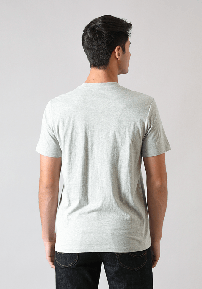 Polera Hombre Woobly Logo Grey Melange