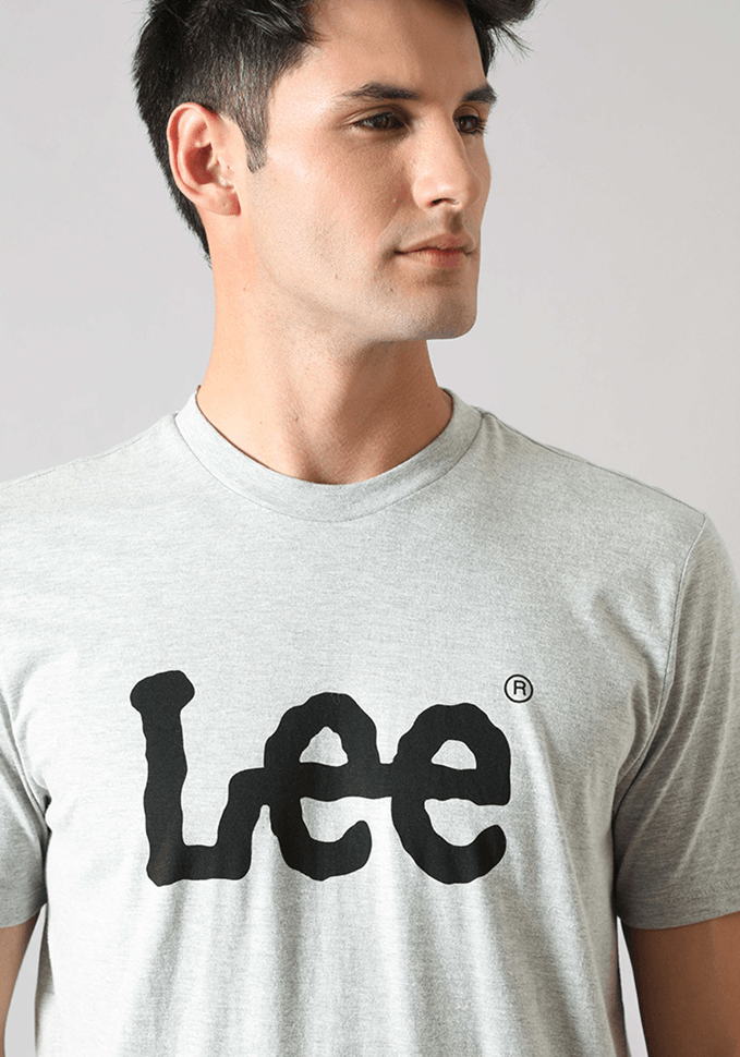 Polera Hombre Woobly Logo Grey Melange
