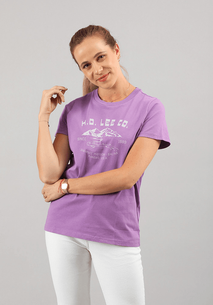 Polera Mujer Easy Graphic Tee Amethyst Orchid