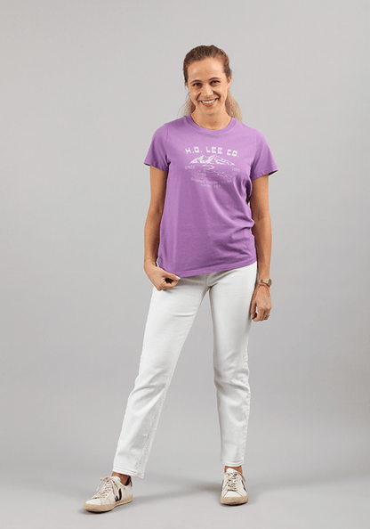 Polera Mujer Easy Graphic Tee Amethyst Orchid