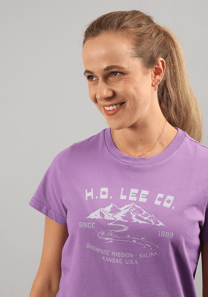 Polera Mujer Easy Graphic Tee Amethyst Orchid