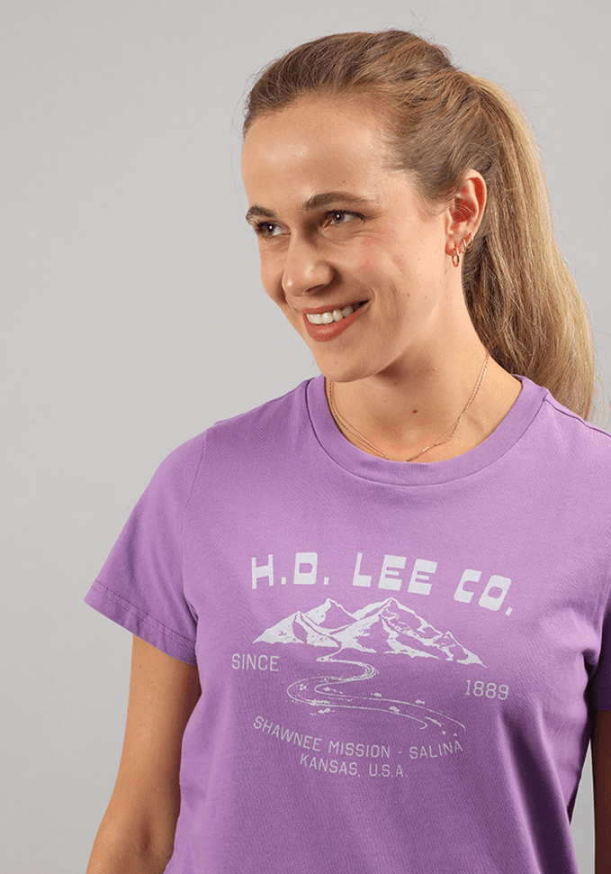 Polera Mujer Easy Graphic Tee Amethyst Orchid