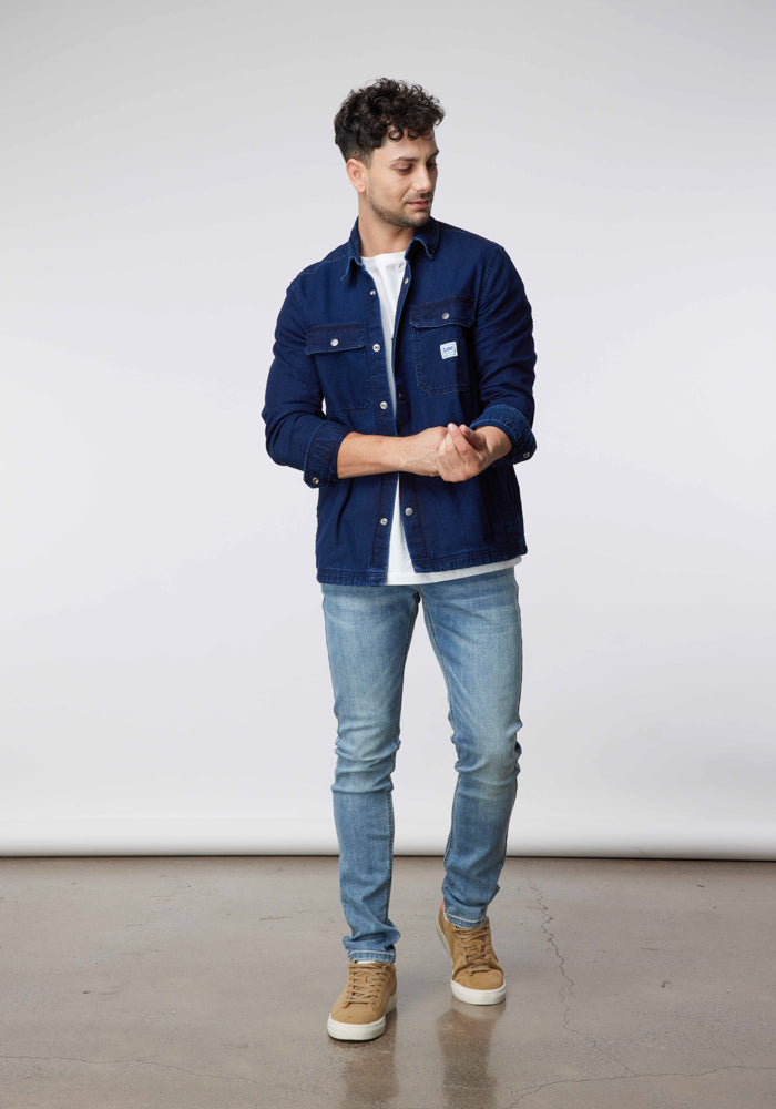 Jeans Hombre Malone Skinny Fit Blue True