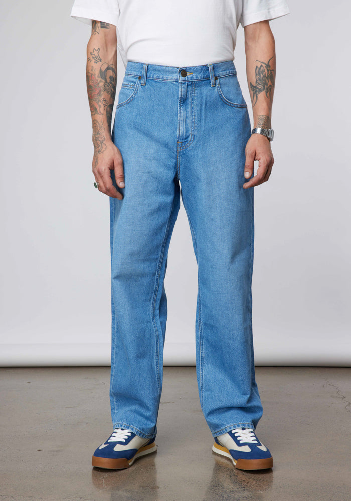Jeans Hombre Asher Loose Straight Fit Light Worn Bolton
