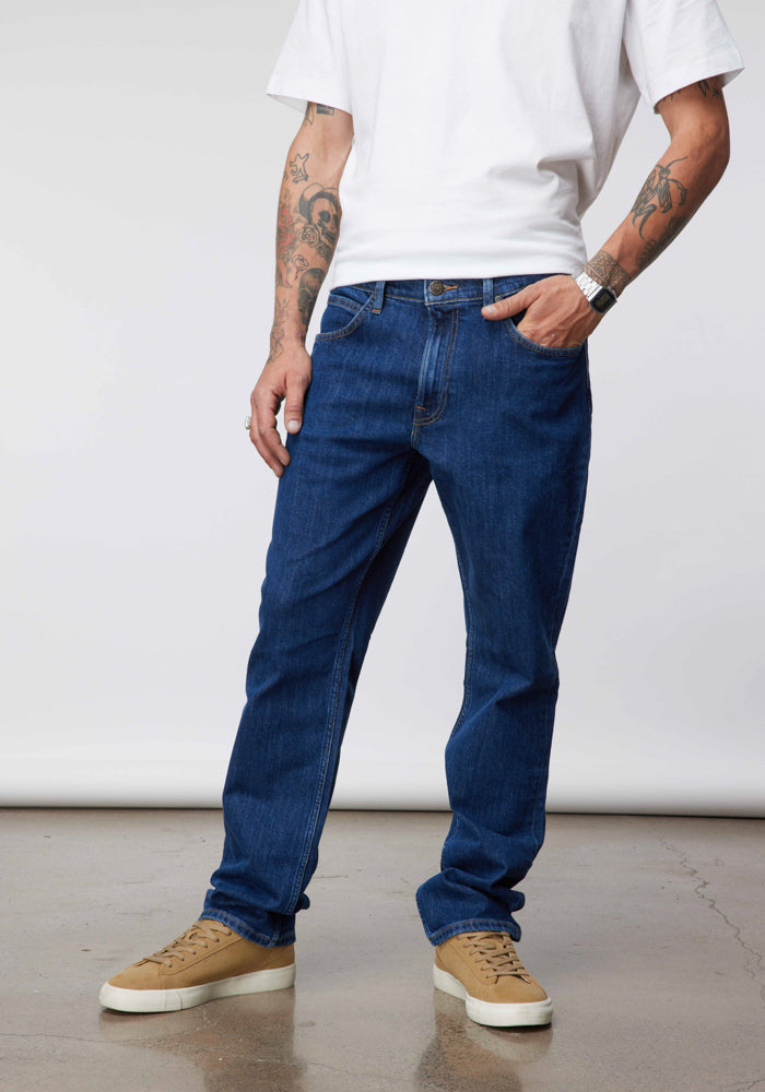 Jeans Hombre Brooklyn Classic Straight Fit Dark Stonewash