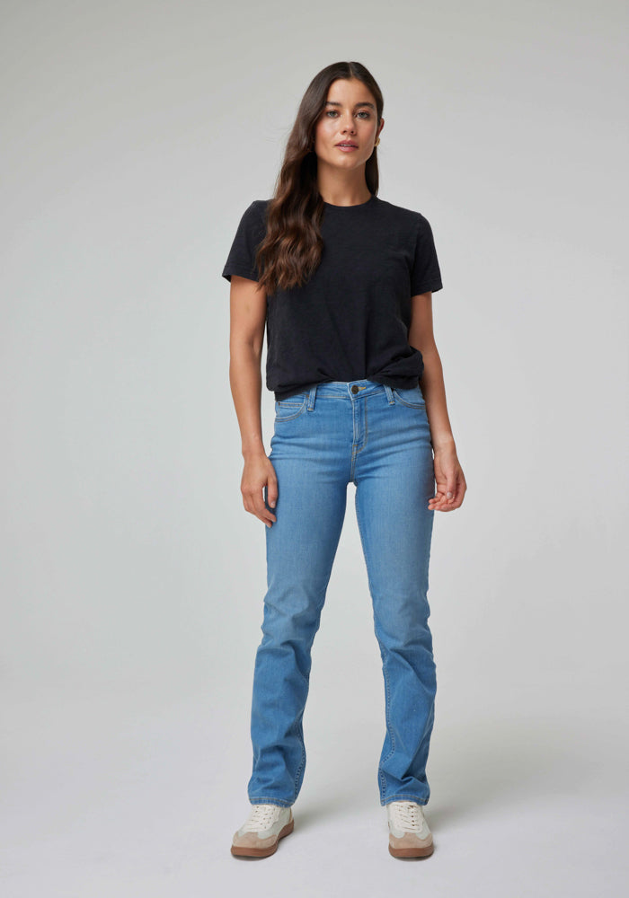 Jeans Mujer Marion Straight Fit Mid Blue