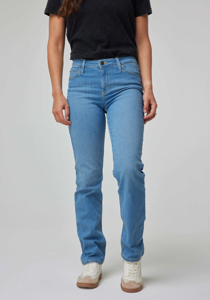 Jeans Mujer Marion Straight Fit Mid Blue