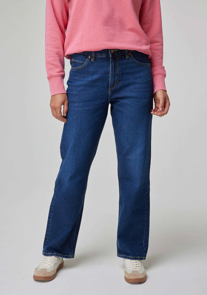 Jeans Mujer Tiro Alto 101Z Classic Straight Rider Blue Nostalgia