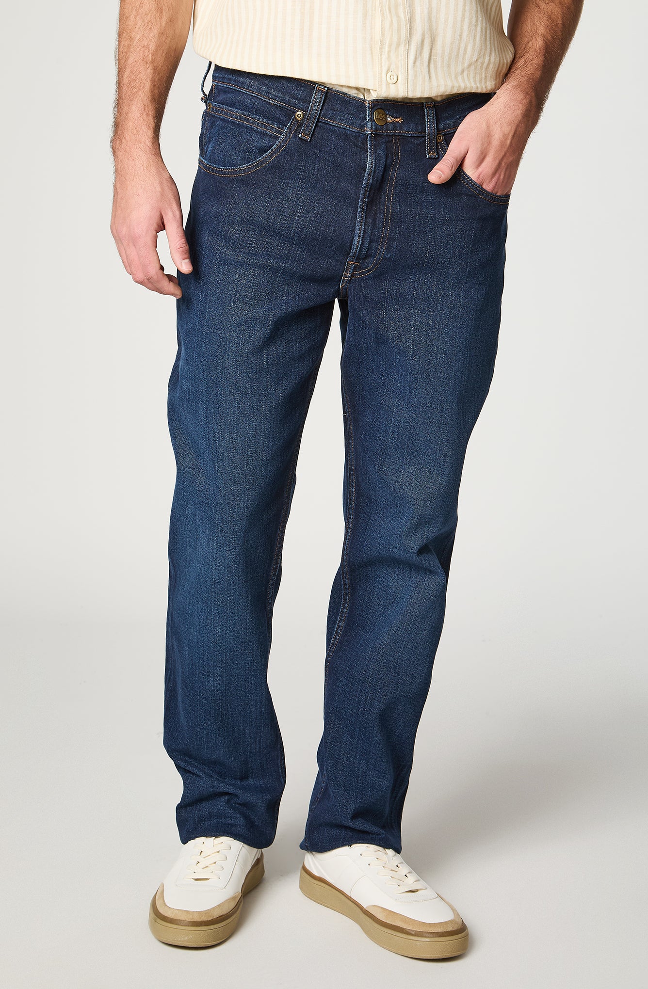 Jeans Hombre Tiro Alto Brooklyn Classic Straight Fit Mid Blue