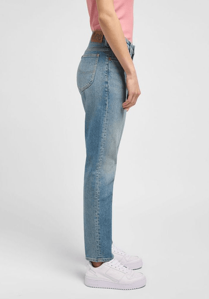Jeans Tiro Alto Rider Slim Straight Mid Storm
