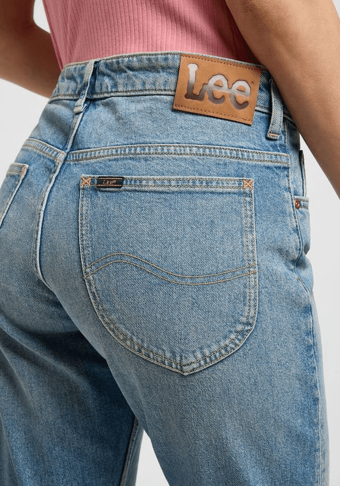 Jeans Tiro Alto Rider Slim Straight Mid Storm